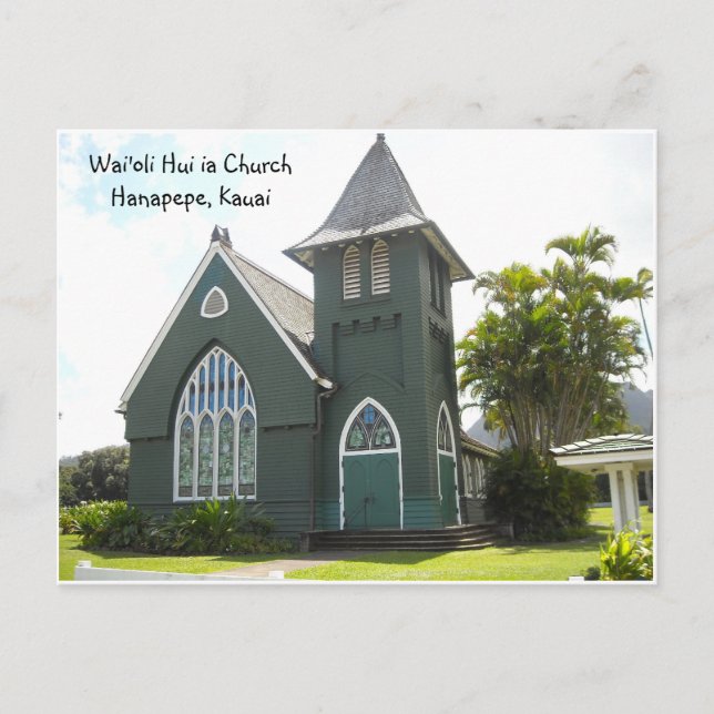 Wai'oli Hui ia Church Postcard (Front)