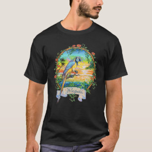 Waipahu Oahu Hawaii Vintage Sunset Parrot Vacation T-Shirt