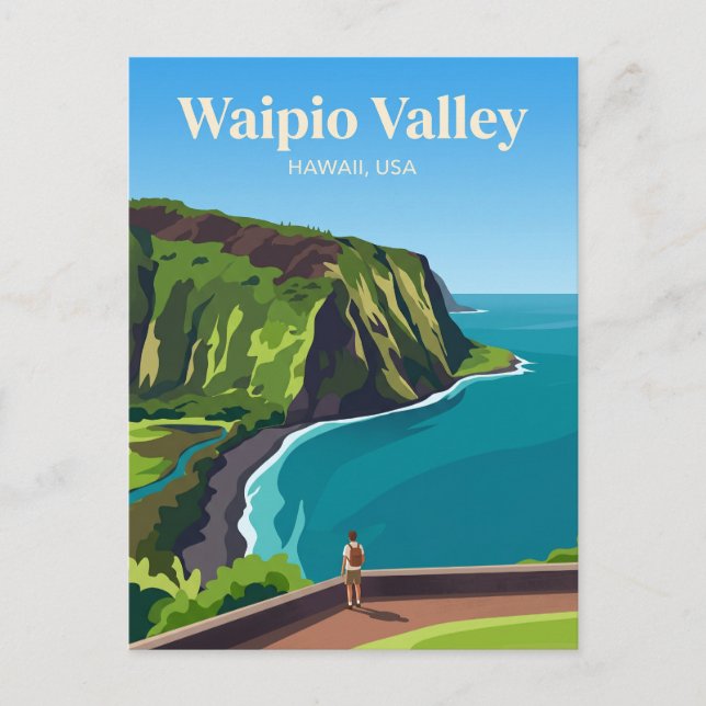 Waipio Valley Lookout USA Postcard (Front)