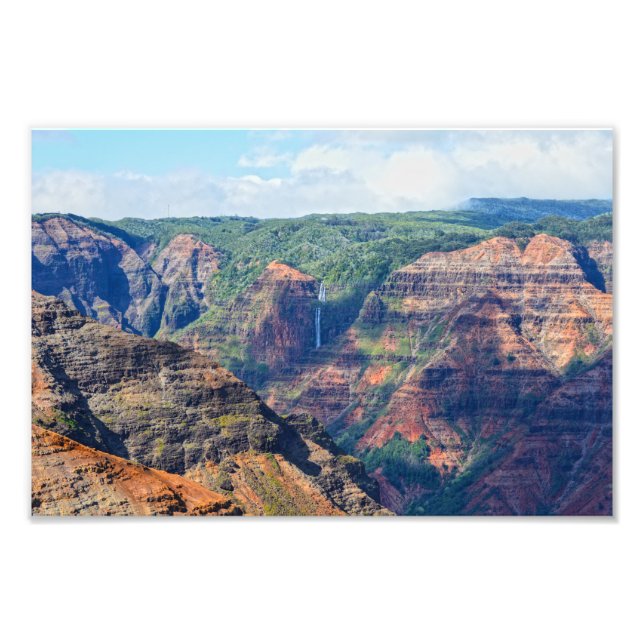Waipoo Falls in Waimea Canyon, Kauai, Hawaii Photo Print (Front)