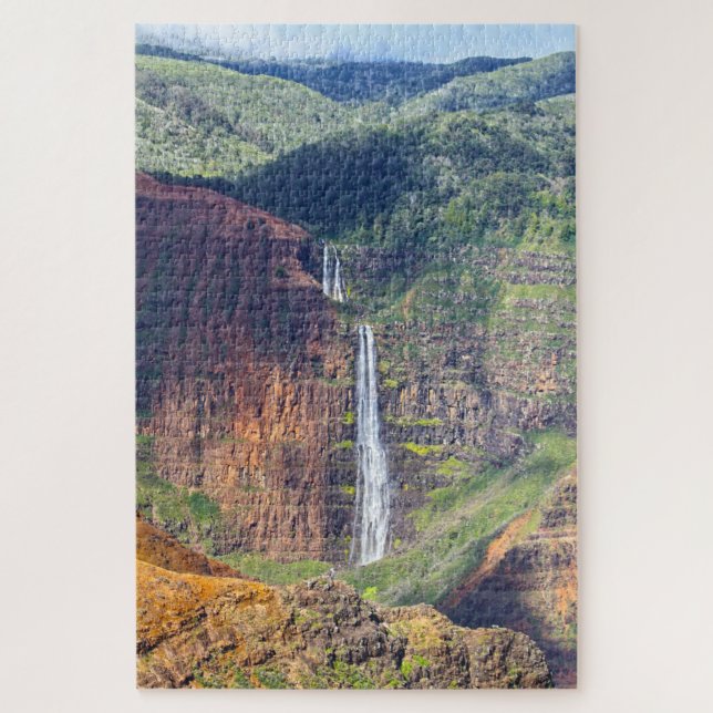 Waipoo Falls, Waimea Canyon, Kauai, Hawaii Jigsaw Puzzle (Vertical)
