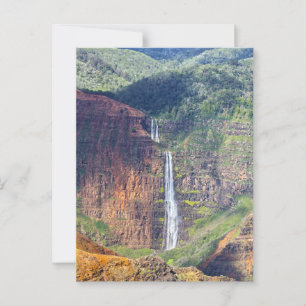 Waipoo Falls, Waimea Canyon, Kauai, Hawaii Postcard