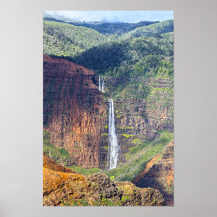 Waipoo Falls, Waimea Canyon, Kauai, Hawaii Poster