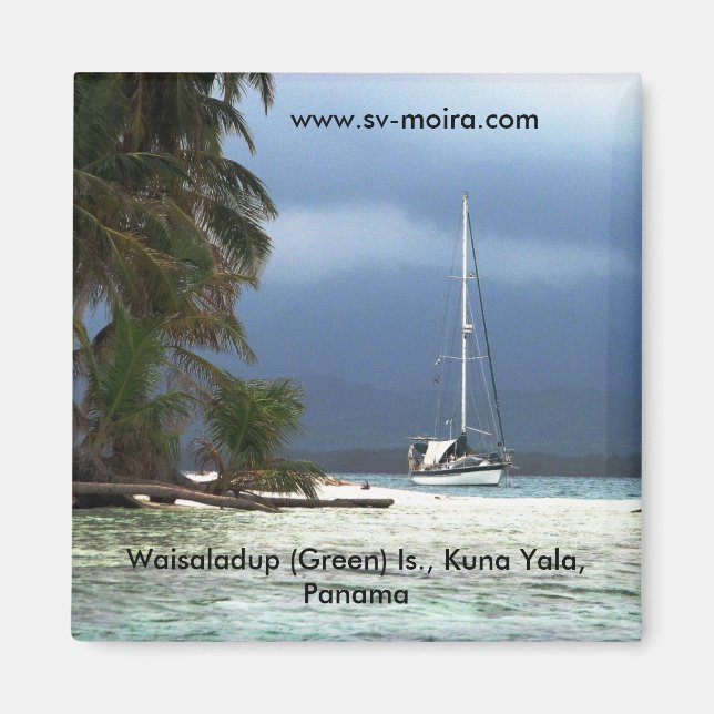 Waisaladup (Green) Island, Kuna Yala, Panama Magnet (Front)