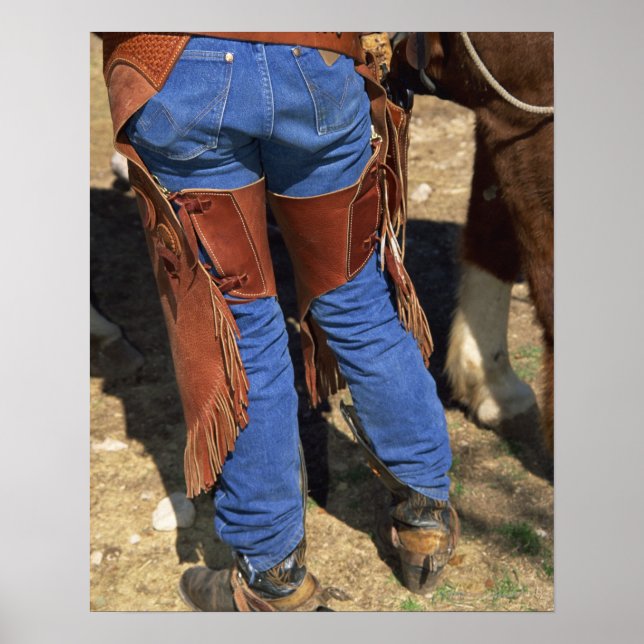 Waist down view of cowboy poster (Front)