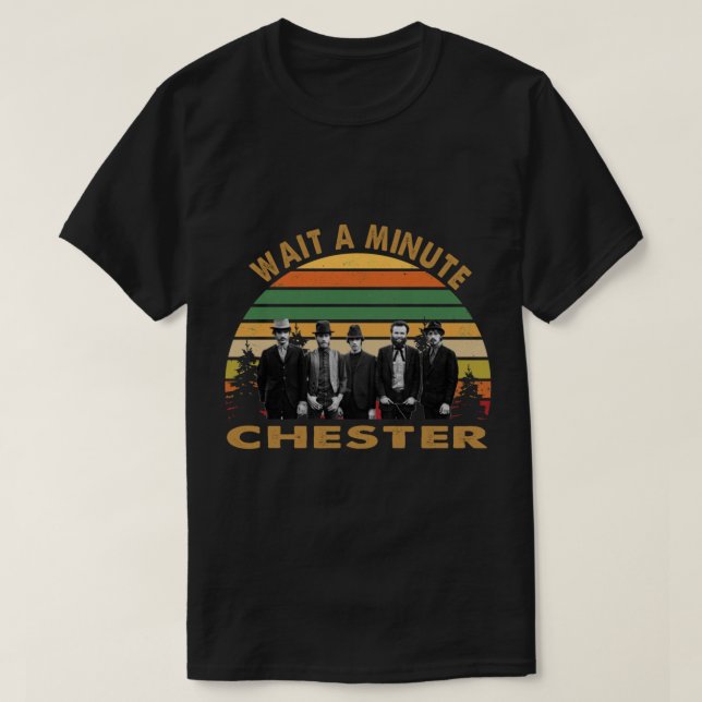 Wait a minute Chester Retro Premium T-Shirt (Design Front)