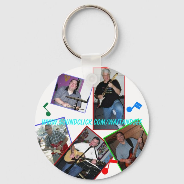 WAIT AND SEE web site key chain (Front)