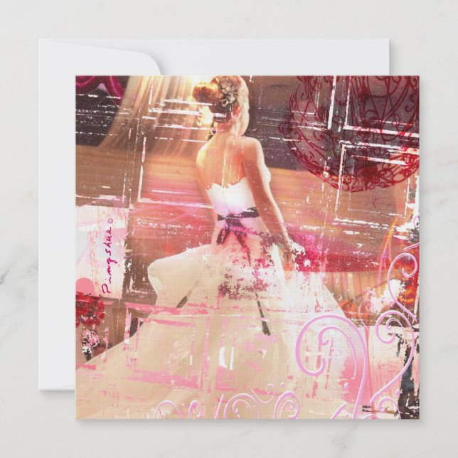 wait bridal invitation (Front)