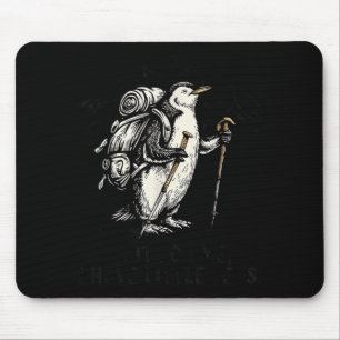 Wait For Have Little Legs Penguin Hiking Funny Mouse Pad