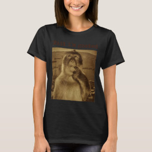 Wait Im Goated Funny Thinking Monkey Meme Vintage T-Shirt