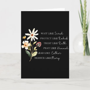 Wait Like Sarah Pray Like Hannah Trust Like Ruth  Card