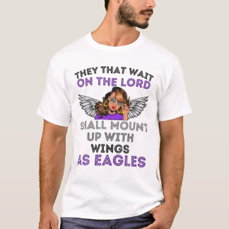 Wait On The Lord He Will Renew Your Strength Black T-Shirt