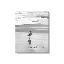 Wait on the Lord Seashore Canvas Print