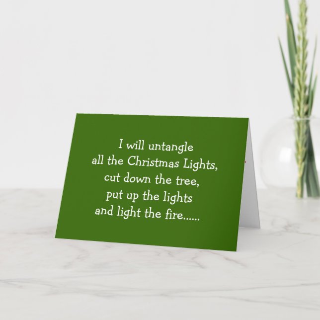 WAIT TO CUDDLE AT THE FIRE WITH ME-CHRISTMAS HOLIDAY CARD (Front)