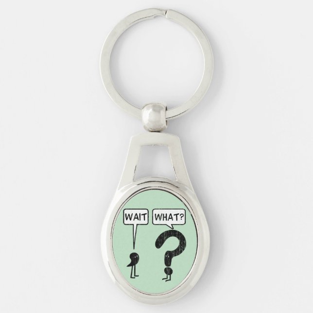 Wait, What? Key Ring (Front)
