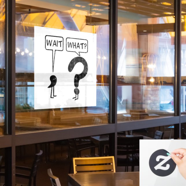 Wait, What? Learning English  (Restaurant Window)