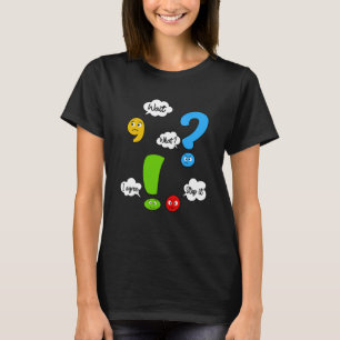 Wait What Stop It I Agree Punctuation Grammar Tea T-Shirt
