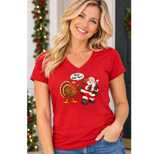Wait Your Turn Santa – Funny Thanksgiving Turkey T-Shirt
