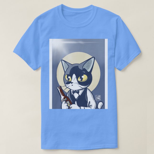 Waiter Cat T-Shirt (Design Front)