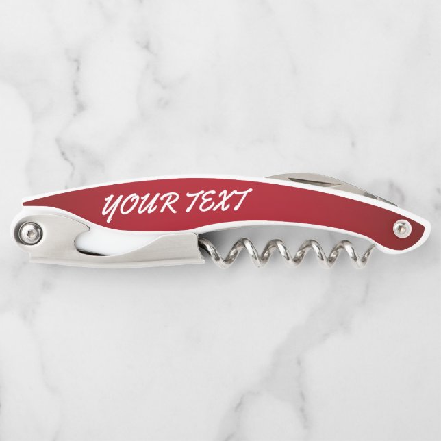 Waiter Corkscrew Wine Opener – Engraved Name Gift (Front)