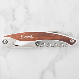 Waiter Corkscrew Wine Opener – Engraved Name Gift