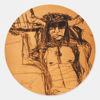 WAITER OF WARRIORS CLASSIC ROUND STICKER