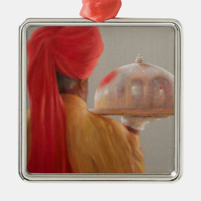 Waiter Rambagh Palace 2010 Metal Tree Decoration (Front)