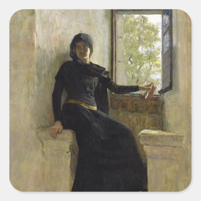 Waiting, before 1905 square sticker (Front)