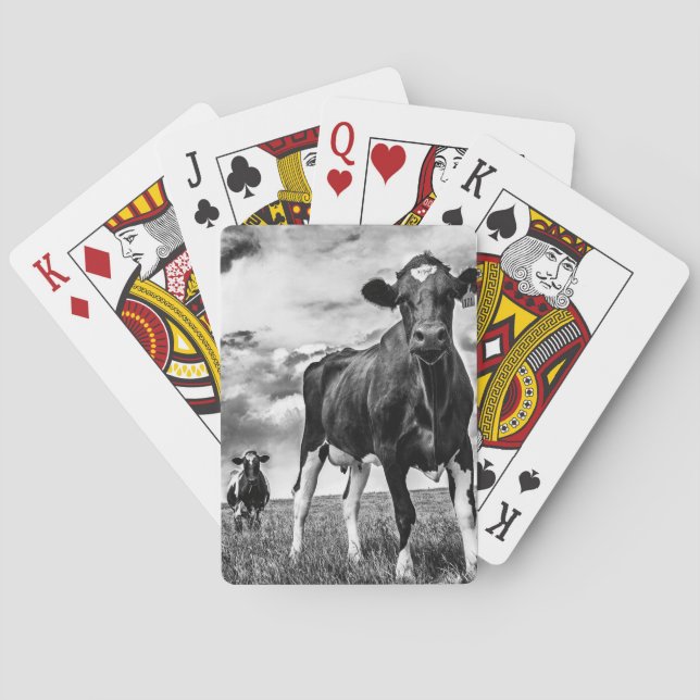 Waiting BW Crop Playing Cards (Back)