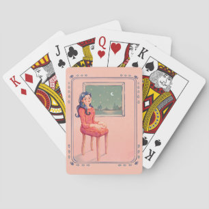 Waiting By The Window Classic Playing Cards