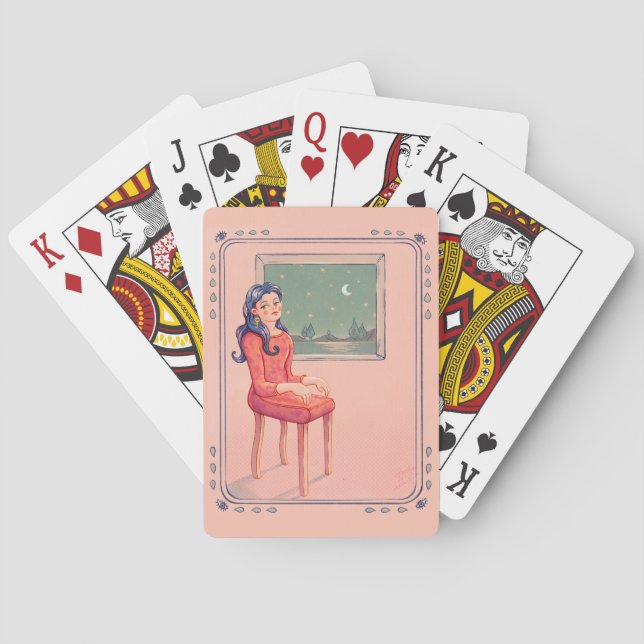 Waiting By The Window Classic Playing Cards (Back)