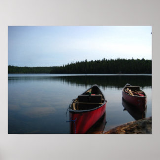 Waiting Canoes Poster