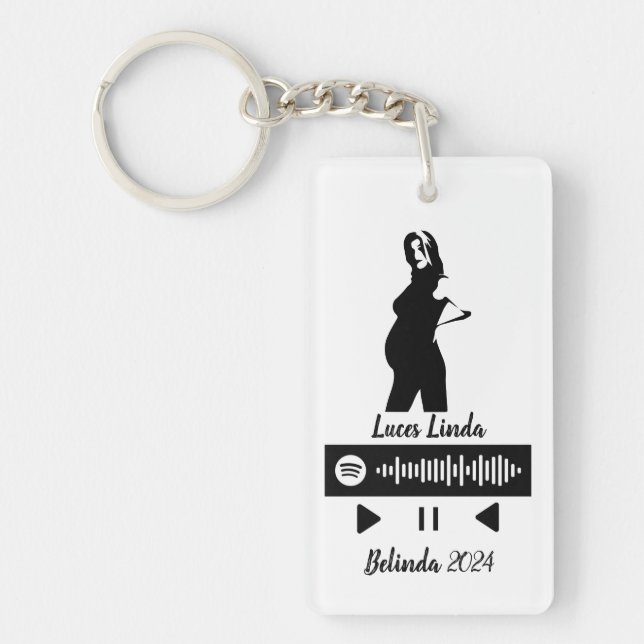 Waiting for a baby key ring (Front)