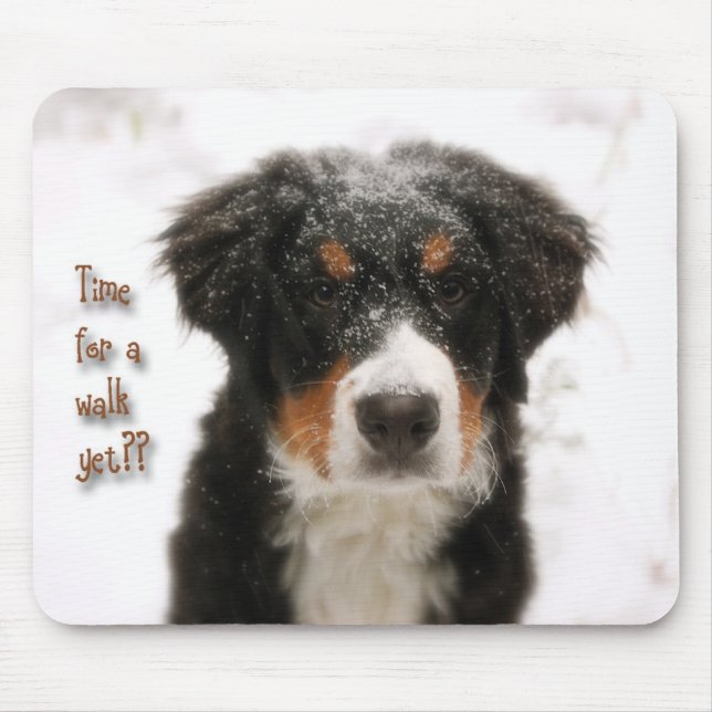 Waiting for a walk mouse pad (Front)