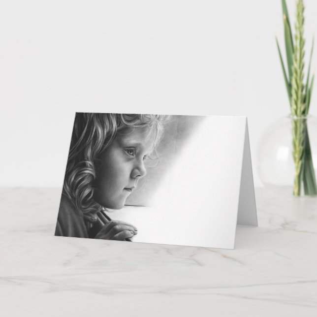 Waiting for daddy Greeting Card (Front)