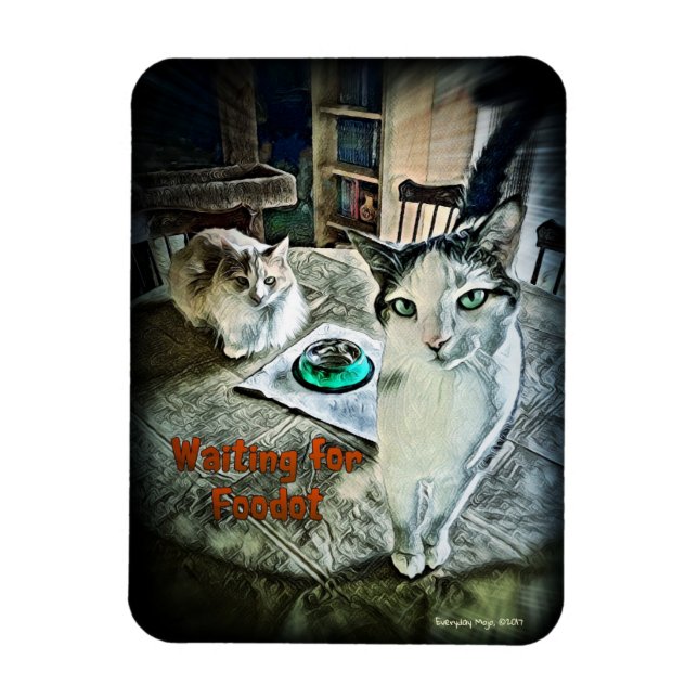 Waiting for Foodot 3" x 4" Flexible Magnet (Vertical)