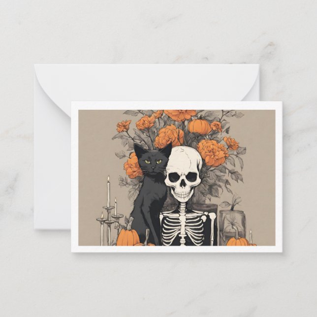 Waiting for Halloween Flat Note Card (Front)