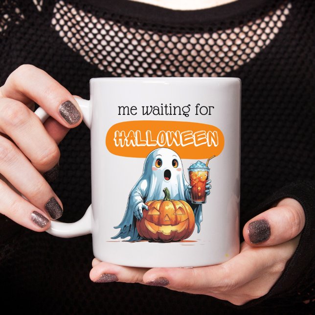 Waiting for Halloween ghost coffee Mug (Creator Uploaded)