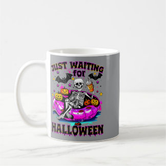 Waiting For Halloween Spooky Summer Skeleton Men Coffee Mug