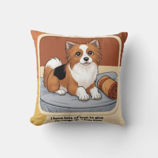 Waiting for her Bone - Zaguate with Mirada Tierna Cushion