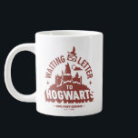 Waiting for my Letter to HOGWARTS™ Large Coffee Mug<br><div class="desc">Still waiting on your owl? This charming “Waiting on My Letter to Hogwarts™” design perfectly captures the hopeful anticipation of every aspiring witch or wizard. Featuring a vintage-inspired Hogwarts silhouette, a soaring owl delivering a letter, and classic “Owl Post Service” typography, this design blends nostalgia with wizarding whimsy. It’s a...</div>