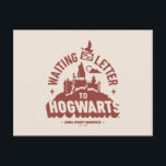 Waiting for my Letter to HOGWARTS™ Postcard<br><div class="desc">Still waiting on your owl? This charming “Waiting on My Letter to Hogwarts™” design perfectly captures the hopeful anticipation of every aspiring witch or wizard. Featuring a vintage-inspired Hogwarts silhouette, a soaring owl delivering a letter, and classic “Owl Post Service” typography, this design blends nostalgia with wizarding whimsy. It’s a...</div>