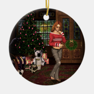 Waiting for Santa Christmas Ornament
