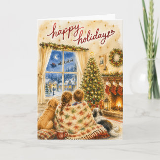Waiting for Santa Cosy Christmas Greeting Card