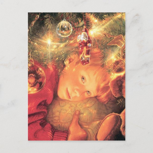 Waiting For Santa Holiday Postcard (Front)