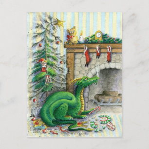 Waiting for Santa - postcard