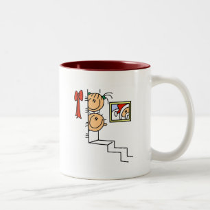Waiting for Santa T-shirts and Gifts Two-Tone Coffee Mug