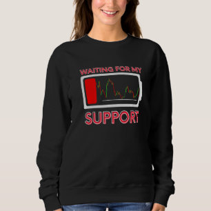 Waiting For Support Day Trading Stock Market Trade Sweatshirt