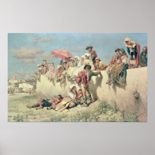 Waiting for the Blessing outside Rome Poster