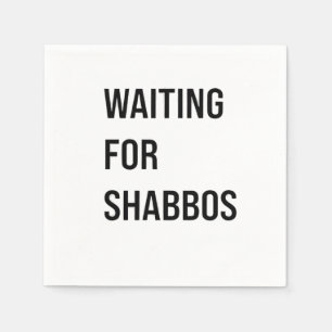 Waiting for the Shabbos Hanukkah Jewish Funny  Napkin